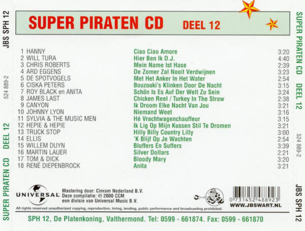 Super Piraten Cd Deel 12 : Back